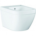 Bidet mural EURO KERAMIK 1 trou pour robinetterie, avec trop-plein blanc GROHE