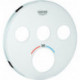 Rosace Grohe 49036 pour SmartControl UP-THM rond avec 3 ASV moon white