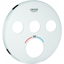 Rosace Grohe 49036 pour SmartControl UP-THM rond avec 3 ASV moon white