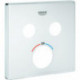 Rosace Grohe 49040 pour SmartControl UP-THM carré avec 2 ASV moon white