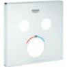 Rosace Grohe 49040 pour SmartControl UP-THM carré avec 2 ASV moon white