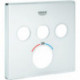 Rosace Grohe 49043 pour SmartControl UP-THM carré avec 3 ASV moon white