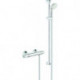 Mitigeur thermostatique de douche GROHTHERM 1000 DN 15, avec set de douche chromé GROHE