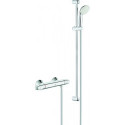Mitigeur thermostatique de douche GROHTHERM 1000 DN 15, avec set de douche chromé GROHE