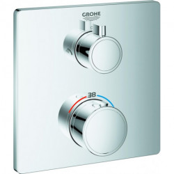 Mitigeur thermostatique de douche GROHTHERM avec inverseur 2 voies intégré, pour chrome GROHE