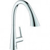 Mitigeur d'évier Zedra 32294 extensible 3-faisceau-Douche de rinçage chromé