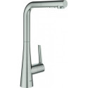 Mitigeur d'évier Zedra 32553 L-sortie Douche de rinçage acier