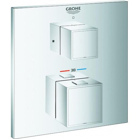 Mitigeur thermostatique de douche Grohtherm Cube 24153 FMS pour 35600 chromé