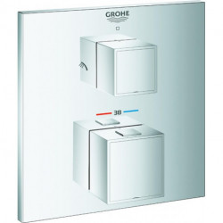 Mitigeur thermostatique de douche Grohtherm Cube 24154 FMS pour 35600 2-Wege-Umst. chromé