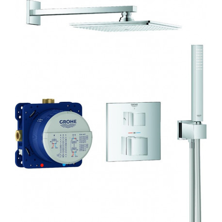 Système de douche encastré GROHE Grohtherm Cube 34741 chrome