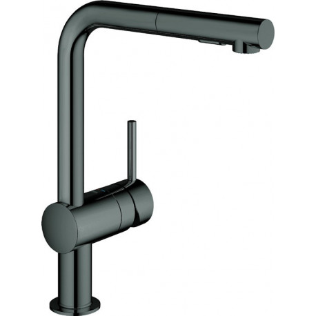 Mitigeur d'évier Minta 30274 L-sortie azb. Douche de rinçage graphite dur