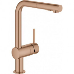 Mitigeur d'évier Minta 30274 L-azb. Douche de rinçage or rose vif geb.