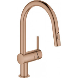 Mitigeur d'évier Minta 32321 C-sortie Douche de rinçage or rose vif geb.