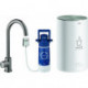 Robinet sur colonne GROHE et Boiler Red Mono 30085 M-Size C-sortie graphite dur