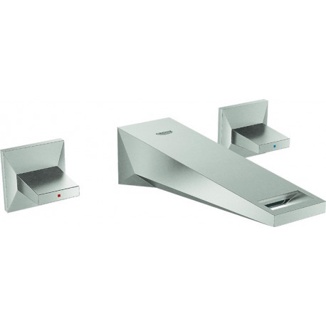 Mitigeur lavabo mural 3 trous Allure Brilliant 20346 FMS 161mm acier