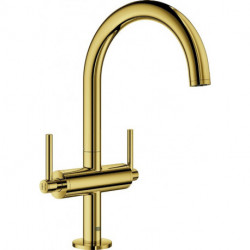 Mitigeur lavabo Atrio 21022 DN15 L-Size Poignée à levier or brillant