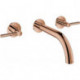 Mitigeur lavabo 3 trous Atrio 20169 Kit de garniture Poignée à levier or rose vif