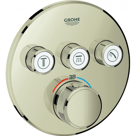 Thermostat GROHE Grohtherm SmartControl 29121 FMS rond 3 Vanne d'arrête nickel