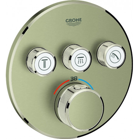 Thermostat GROHE Grohtherm SmartControl 29121 FMS rond 3 ASV nickel brossé
