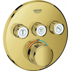 Thermostat GROHE Grohtherm SmartControl 29121 FMS rond 3 ASV or brillant