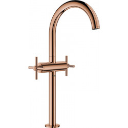Mitigeur lavabo Atrio 21044 XL-Size Kreuzgriff or rose vif