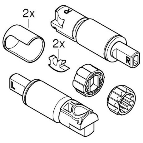 Amortisseur GROHE 49535 pour siège de toilette Cube Ceramic SoftClose