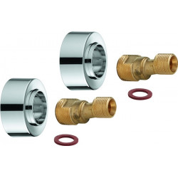 Raccord en S Grohe 1/2 poucex3/4 pouce. 7.5mm réglable chromé