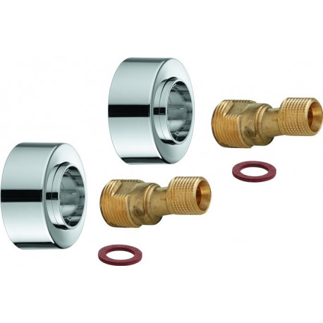 Raccord en S Grohe 1/2 poucex3/4 pouce. 7.5mm réglable chromé