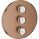 Robinet à encastrer triple Smart Control 29122 FMS rond or rose vif geb.