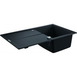 Evier K400 31640 1 bassin 860x500mm avec ATF droite/gauche granit noir