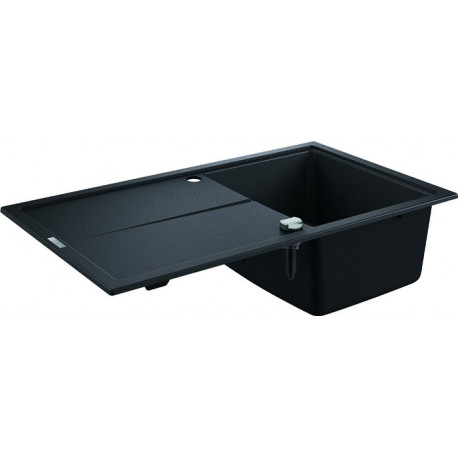 Evier K400 31640 1 bassin 860x500mm avec ATF droite/gauche granit noir