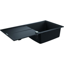 Evier K400 31641 1 bassin 1000x500mm avec ATF droite/gauche granit noir