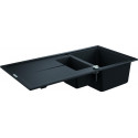 Evier K400 31642 1.5 bassin 1000x500mm avec ATF droite/gauche granit noir