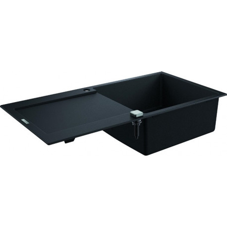 Evier K500 31645 1 bassin 1000x500mm avec ATF droite/gauche granit noir