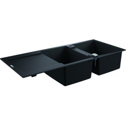 Evier K500 31647 2 bassin 1160x500mm avec ATF droite/gauche granit noir