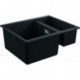 Evier K500 31648 1.5bassin 555x460mm droite/gauche granit noir