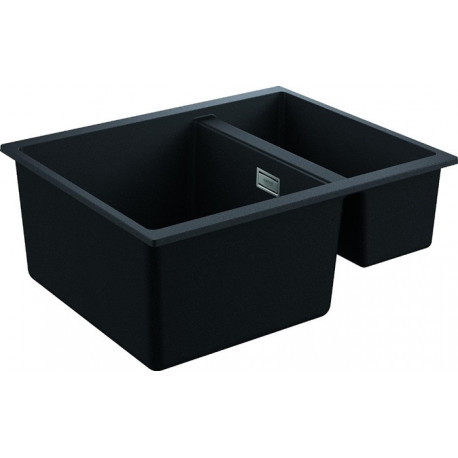 Evier K500 31648 1.5bassin 555x460mm droite/gauche granit noir