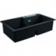 Evier K500 31649 2 bassin 860x500mm droite/gauche granit noir