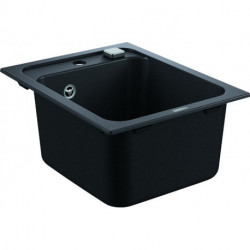Evier K700 31650 1 bassin 400x500mm granit noir