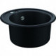 Evier K200 31656 1 bassin rond diamètre 510 mm granit noir