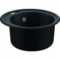 Evier K200 31656 1 bassin rond diamètre 510 mm granit noir