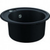 Evier K200 31656 1 bassin rond diamètre 510 mm granit noir