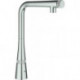 Mélangeur d'évier Zedra Smart Control 31593 L-extensible. Douche de rinçage acier