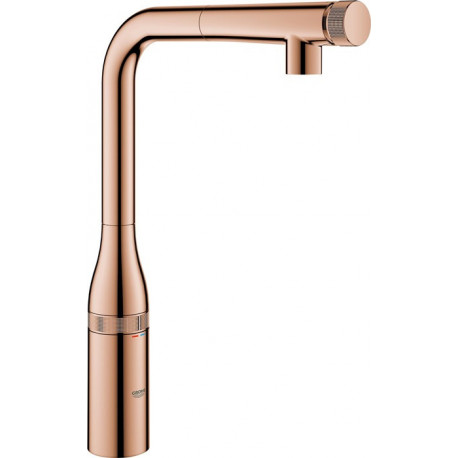 Mélangeur d'évier Essence Smart Control 31615 L-Ausl extensible Douche de rinçage or rose vif