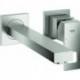 Mitigeur lavabo 2 trous EUROCUBE Montage mural 231mm acier