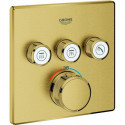 Termostato GROHTHERM SMARTCONTROL angular, 3 válvulas de cierre cool sunrise cepillado GROHE
