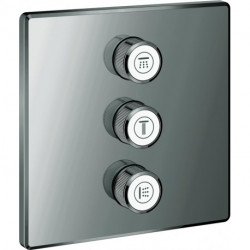Vanne à encastrer GROHTHERM SMARTCONTROL angulaire, 3 voies graphite dur GROHE