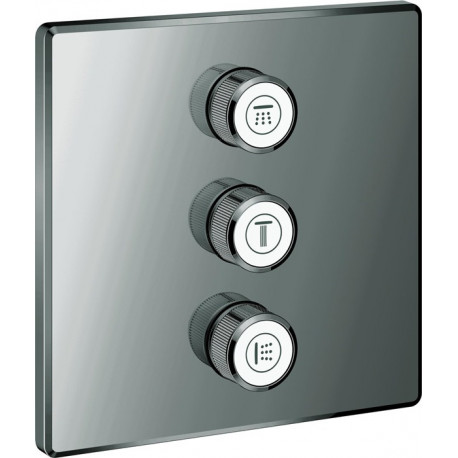 Vanne à encastrer GROHTHERM SMARTCONTROL angulaire, 3 voies graphite dur GROHE