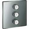 Vanne à encastrer GROHTHERM SMARTCONTROL angulaire, 3 voies graphite dur GROHE