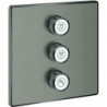 Vanne à encastrer GROHTHERM SMARTCONTROL angulaire, triple graphite dur brossé GROHE